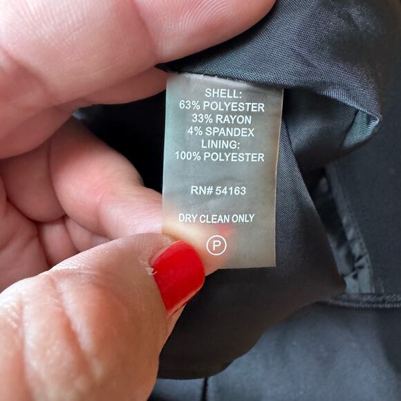 Calvin Klein Classic Timeless Black pencil skirt lined rear zipper size 2 Petite - Picture 5 of 6